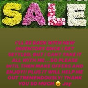 Moving sale